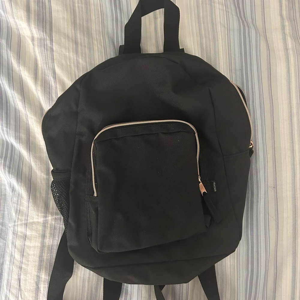 Black Backpack with Front Pocket